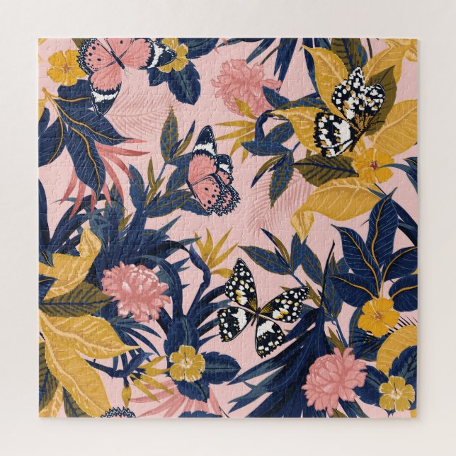 Tropical Art: Bright Forest Patterns Jigsaw Puzzle (Vertical)