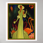 Tropical Art Deco Print by William P. Welsh 16x20<br><div class="desc">Colorful,  Art Deco,  Tropical Print by William P. Welsh 16 x 20</div>