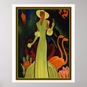 Tropical Art Deco Print by William P. Welsh 16x20