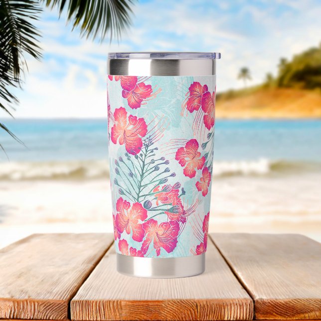 Tropical art insulated tumbler (Beach)