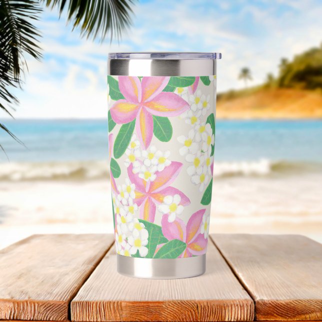 Tropical art insulated tumbler (Beach)