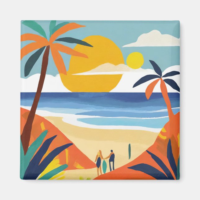 Tropical art magnet (Front)
