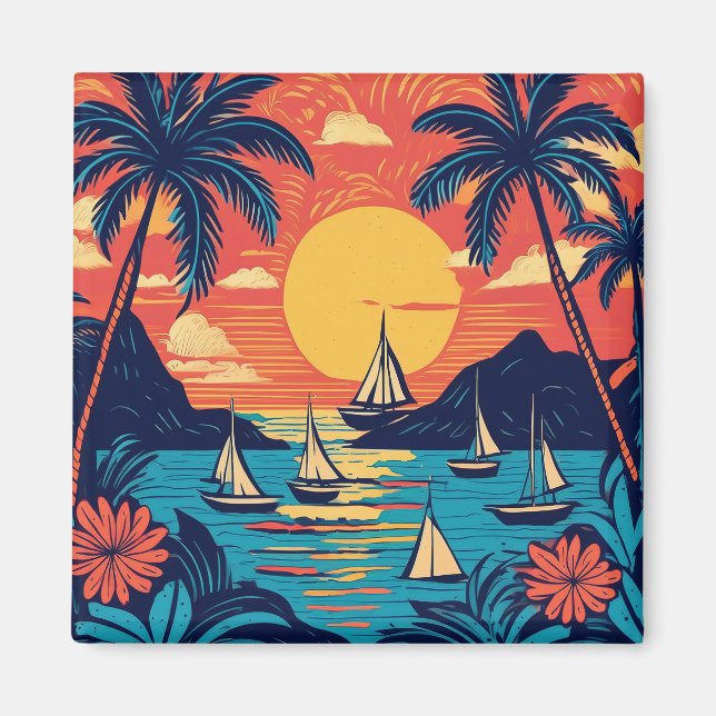 Tropical art magnet (Front)