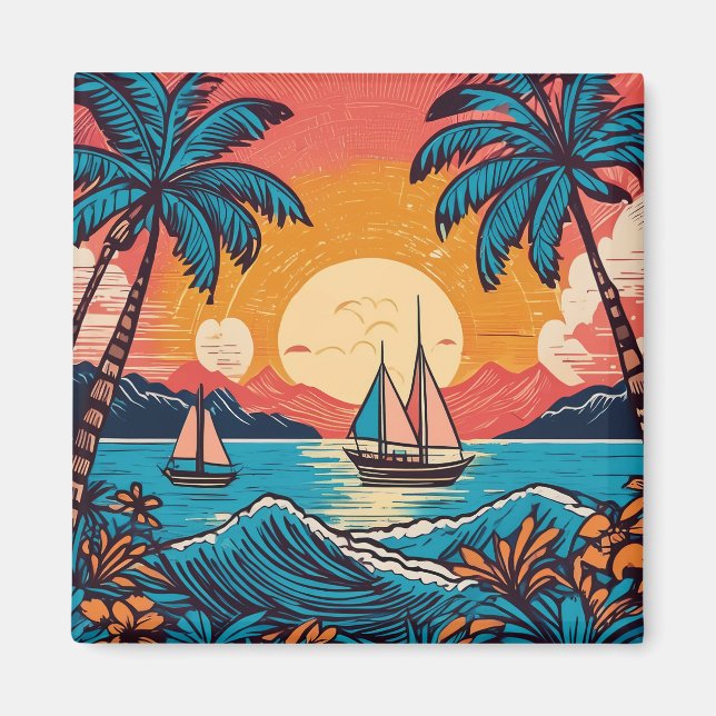Tropical art magnet (Front)