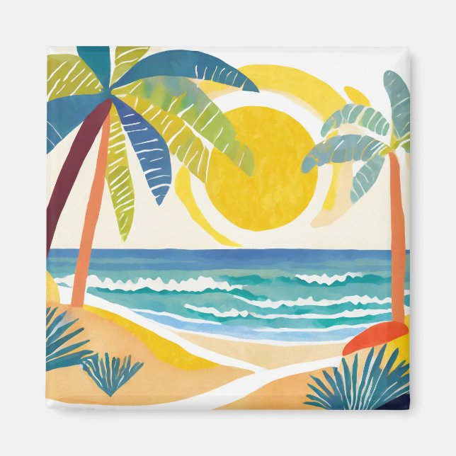 Tropical art magnet (Front)