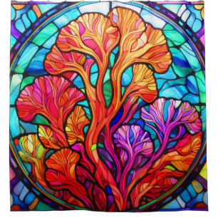 Tropical art  shower curtain