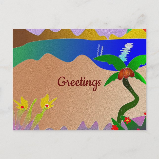 Tropical Arts Design, Greetings Postcard (Front)