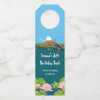 Tropical Australia Kakadu Inspired Bottle Hanger Tag