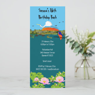 Tropical Australia Kakadu Inspired Invitation