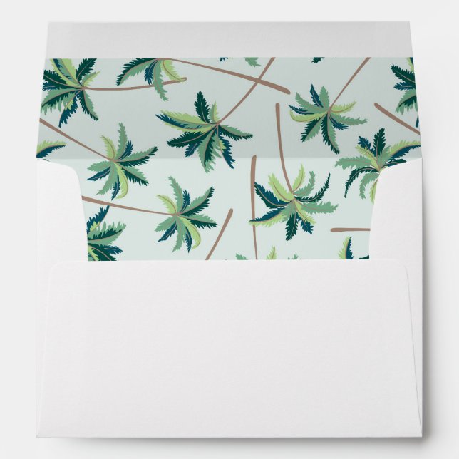 Tropical Australian Foxtail Palm Envelope (Back (Bottom))