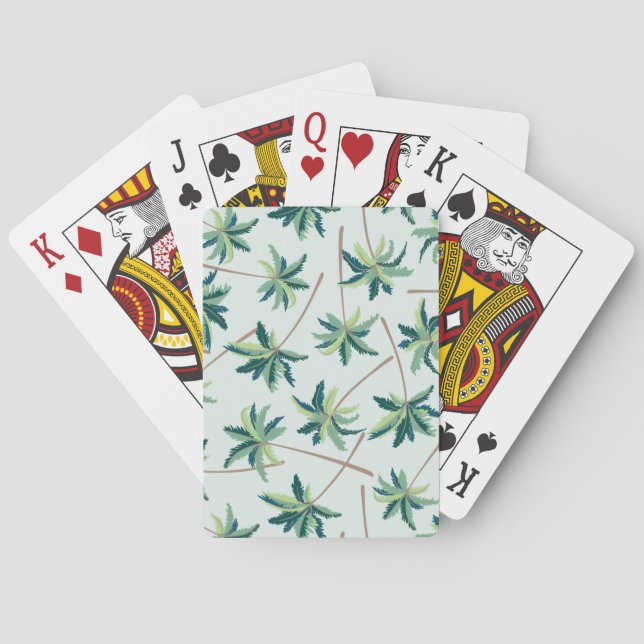 Tropical Australian Foxtail Palm Poker Cards (Back)