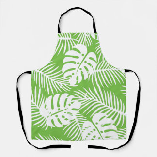 Tropical autumn, summer leaf patterns apron
