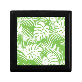 Tropical autumn, summer leaf patterns gift box