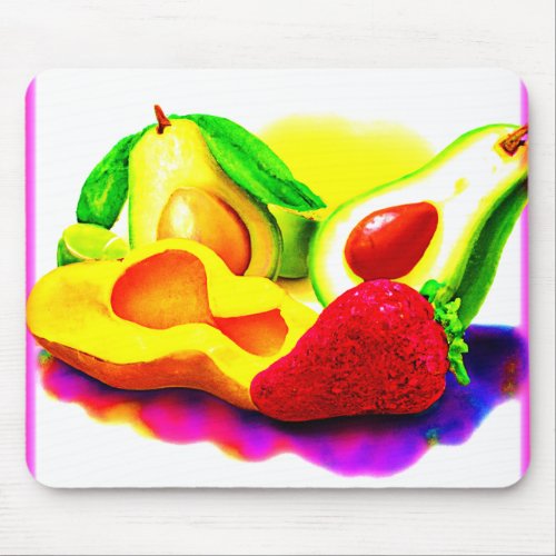 Tropical Avocado Strawberry and Mango Buy Now Mouse Pad