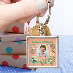 Tropical Baby Animals Keychain Kids Birthday Favor