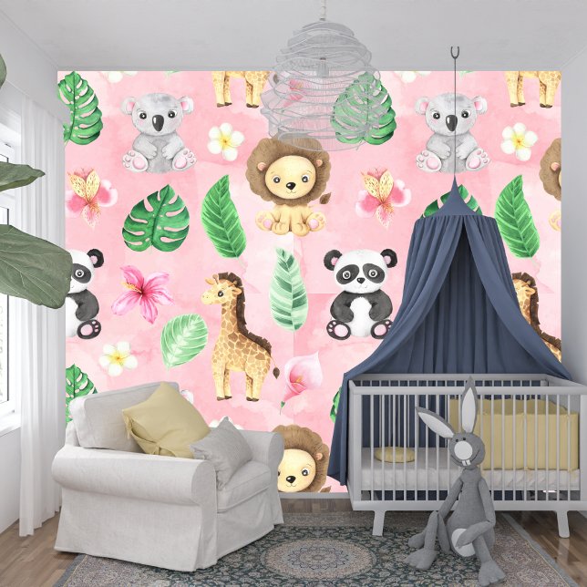 Tropical Baby Animals Kids Room and Playground  Wallpaper (Creator Uploaded)