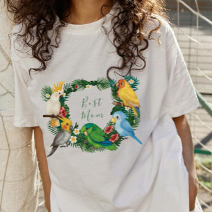 Tropical baby cute exotic colourful parrots T-Shirt