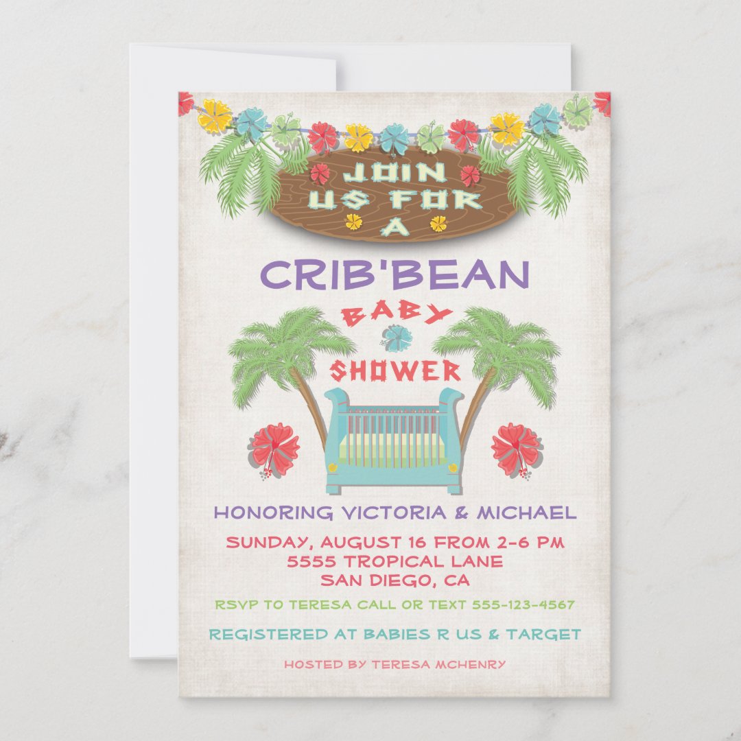 Tropical Baby Shower Invitation Zazzle