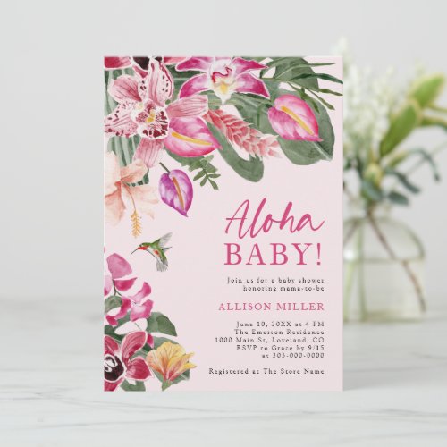 Tropical Baby Shower Invitation