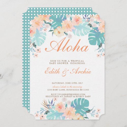 Tropical Baby Shower Invitation