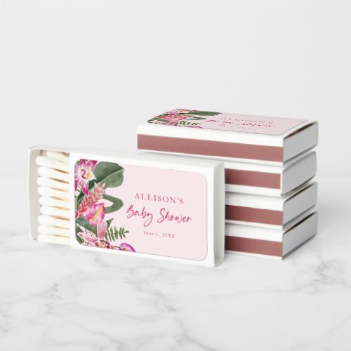 Tropical Baby Shower Matchboxes