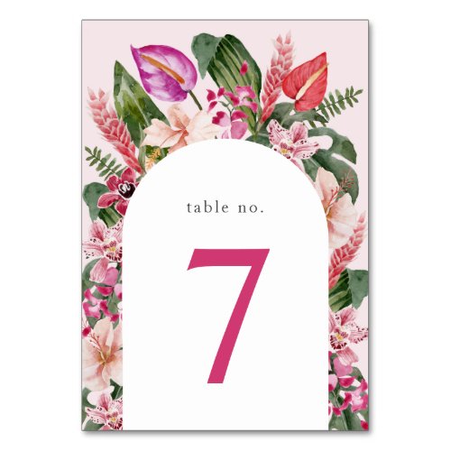 Tropical Baby Shower Table Number