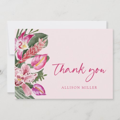 Tropical Baby Shower Thank You Card