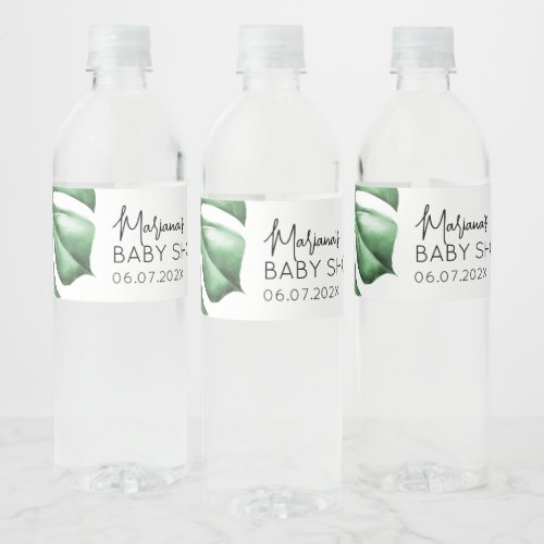 Tropical Baby Shower Water Bottle Label