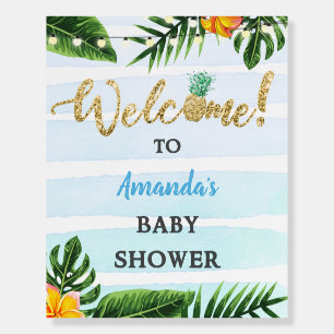 Tropical Baby Shower  Welcome Sign Foam Boards