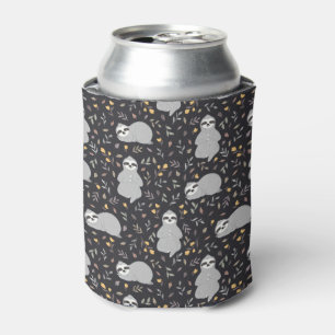 Tropical Baby Sloth Pattern Can Cooler