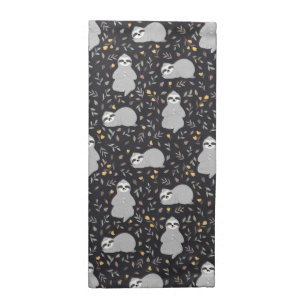 Tropical Baby Sloth Pattern Cloth Napkin