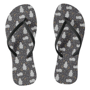 Tropical Baby Sloth Pattern Flip Flops