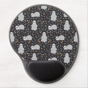 Tropical Baby Sloth Pattern Gel Mouse Pad