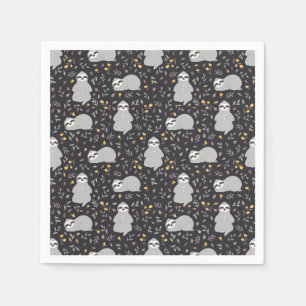 Tropical Baby Sloth Pattern Napkins