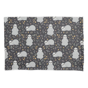 Tropical Baby Sloth Pattern Pillow Case