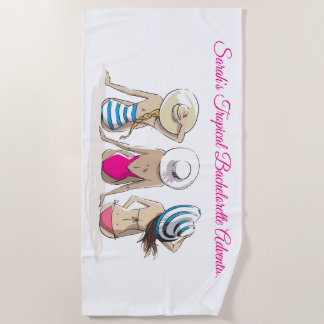 Tropical Bachelorette  Beach Towel