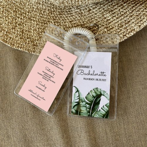 Tropical Bachelorette Itinerary Badge Insert