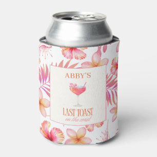 Tropical Bachelorette Last Toast on the Coast Can Cooler