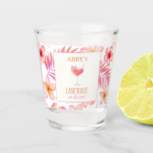 Tropical Bachelorette Last Toast on the Coast Shot Glass
