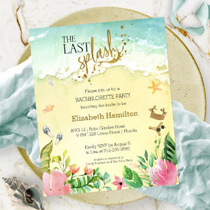 Tropical Bachelorette Party Budget Invitation