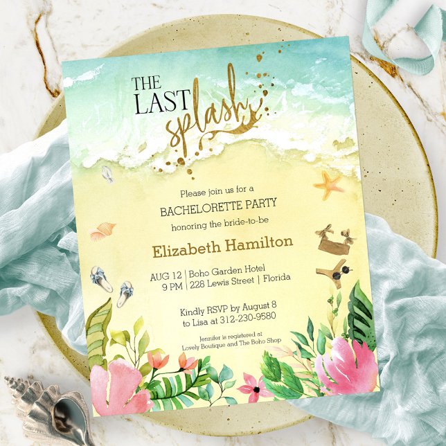 Tropical Bachelorette Party Budget Invitation (Creator Uploaded)