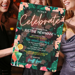 Tropical Bachelorette Party Invitation 