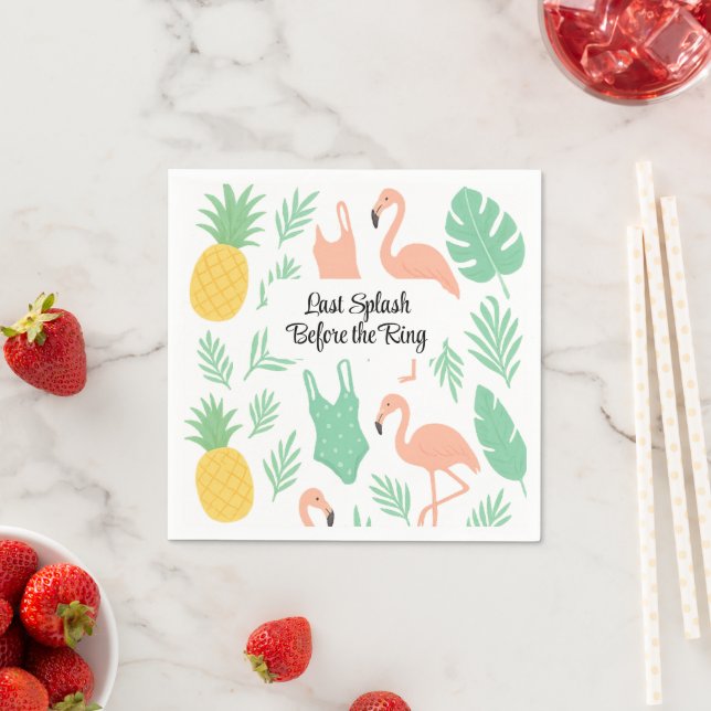 Tropical Bachelorette Party Paper Napkin (Insitu)