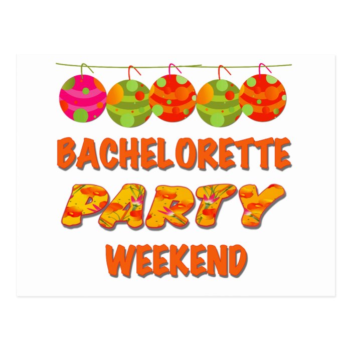 Tropical Bachelorette Party Weekend Postcards