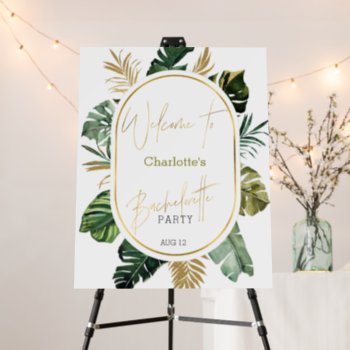 Tropical Bachelorette Party Welcome Sing Foam Board by LitleStarPaper at Zazzle