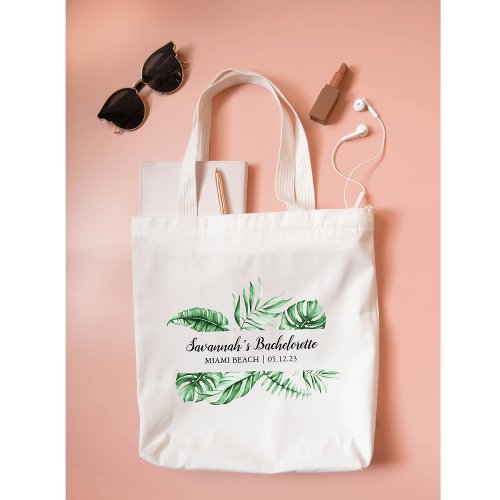Tropical Bachelorette Personalized Reusable Tote Bag