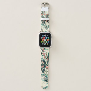 Tropical background with jungle plants. Seamless t Apple Watch Band