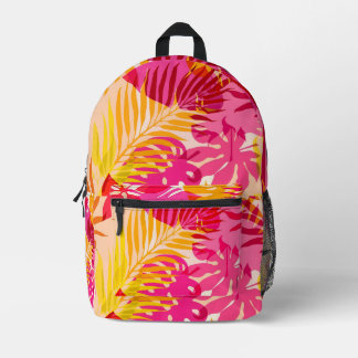 Tropical Backpack | Palm Leaf & Floral Print