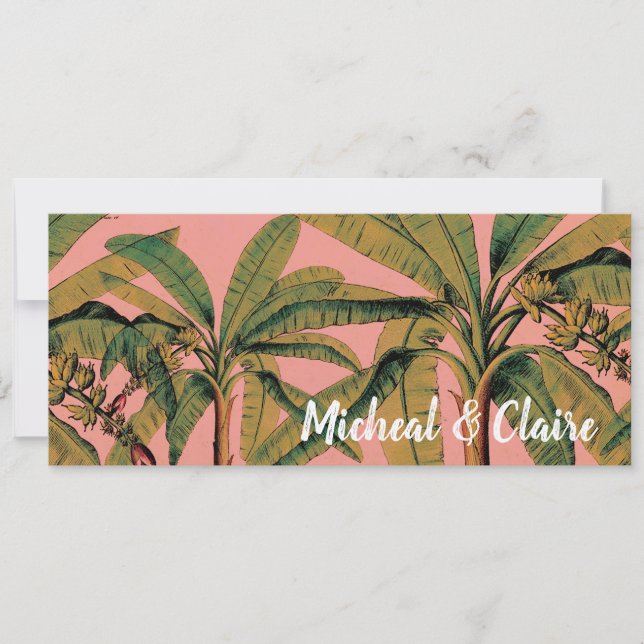 Tropical Bahamas Save The Date Card (Front)