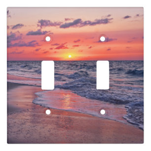 Tropical Bahamas Sunset Paradise Beach Light Switch Cover